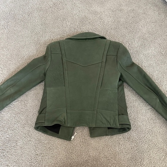 Rebecca Minkoff Green Leather Jacket - Picture 5 of 6